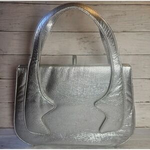 Vintage Ila Of California Bag Silver Clasp Handbag Purse Metallic Holiday Party
